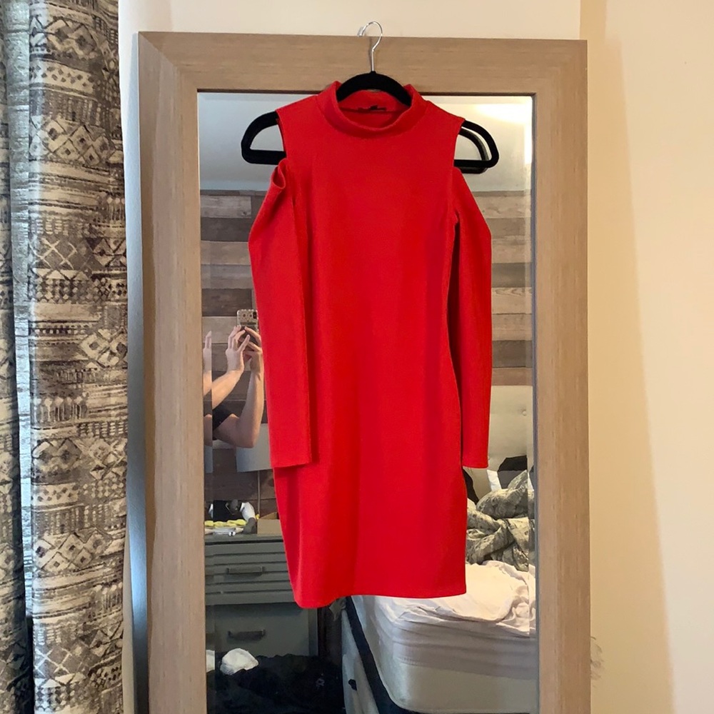Red party dress